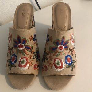 Aldo Shoes - Aldo Embroidered Block Heels Aldo Shoes - Aldo Embroidered Block Heels